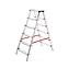 Hliníkový rebrík obojstranný 6 -stupňový 125 kg,2