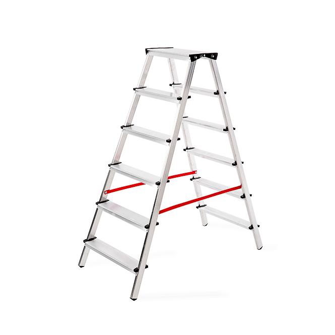 Hliníkový rebrík obojstranný 6 -stupňový 150 kg