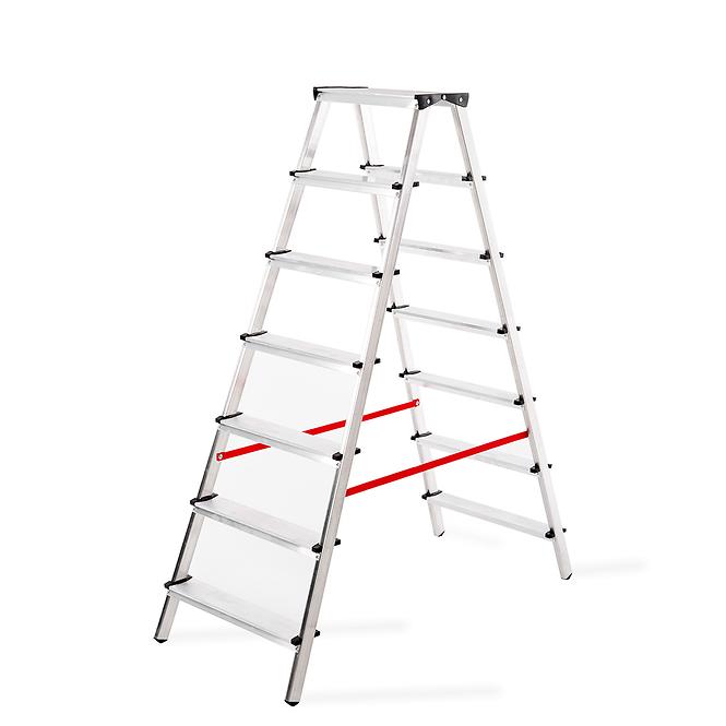 Hliníkový rebrík obojstranný 7 -stupňový 125 kg
