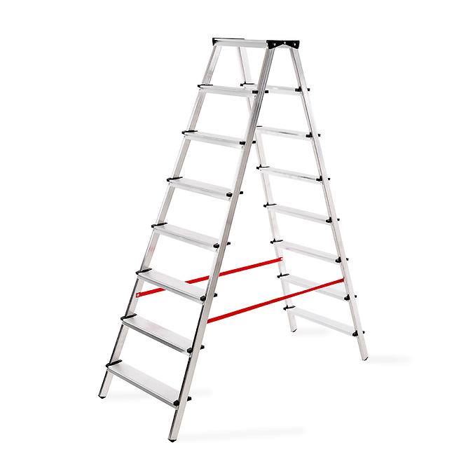 Hliníkový rebrík obojstranný 8 -stupňový 125 kg