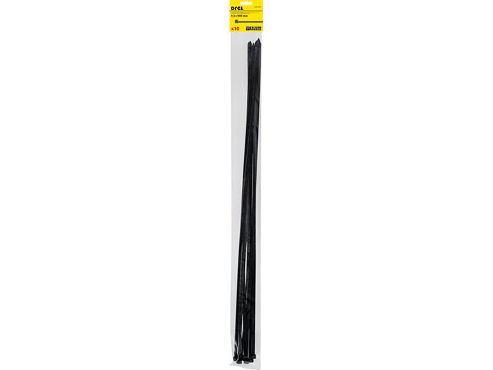 DREL Sťahovacie pásky čierne 9x900 mm 10 ks,2
