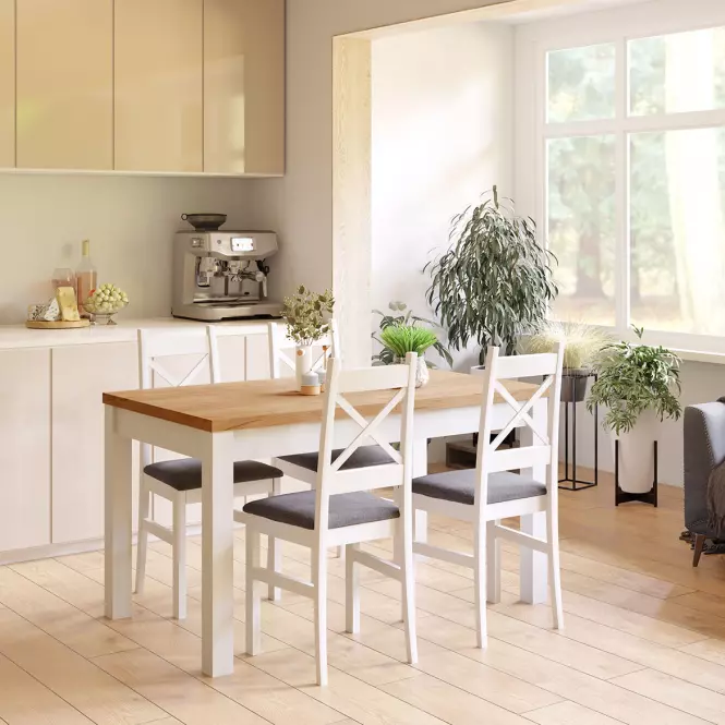Jedálenská zostava Mini biela/craft,2