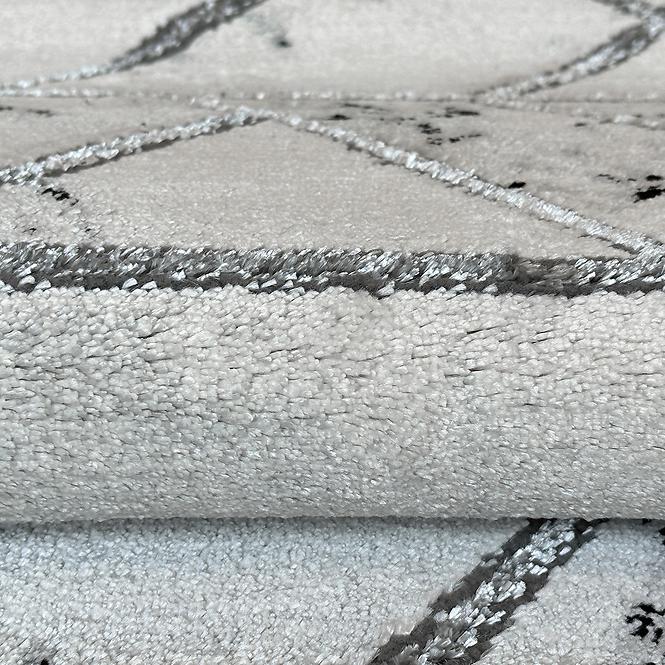 Koberec Frisee Diamond 0,8/1,5 A0085 biela strieborný