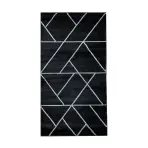 Koberec Frisee Diamond 0,8/1,5 B0052 čierna/strieborný