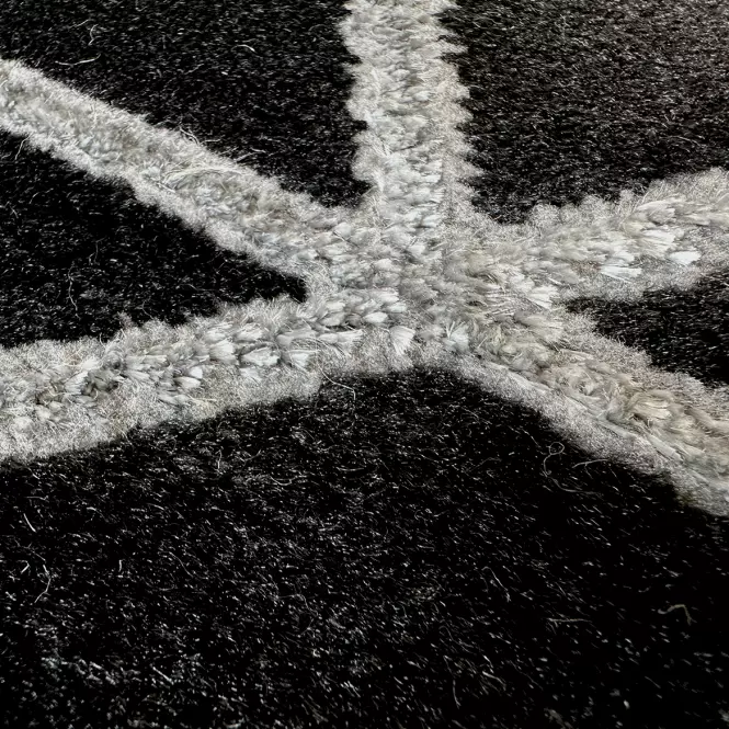 Koberec Frisee Diamond 0,8/1,5 B0052 čierna/strieborný,7