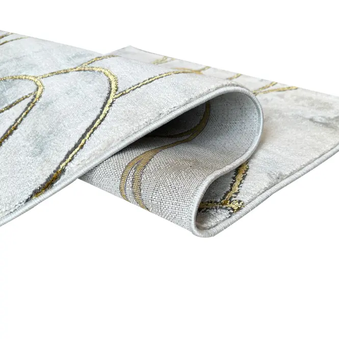 Koberec Frisee Diamond 1,33/1,9 A0073 biela/zlatá,4