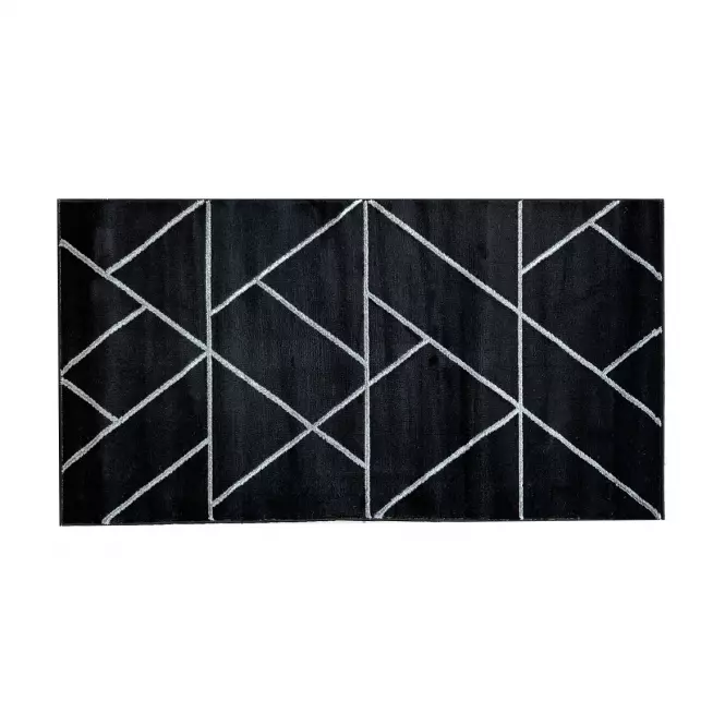 Koberec Frisee Diamond 1,33/1,9 B0052 čierna/strieborný