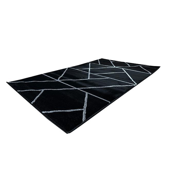 Koberec Frisee Diamond 1,33/1,9 B0052 čierna/strieborný