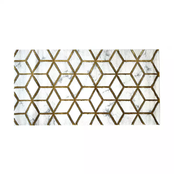 Koberec Frisee Diamond 1,33/1,9 B0072 biela/zlatá,2