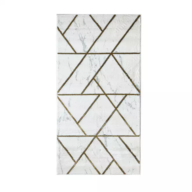 Koberec Frisee Diamond 1,6/2,3 A0052 biela/zlatá