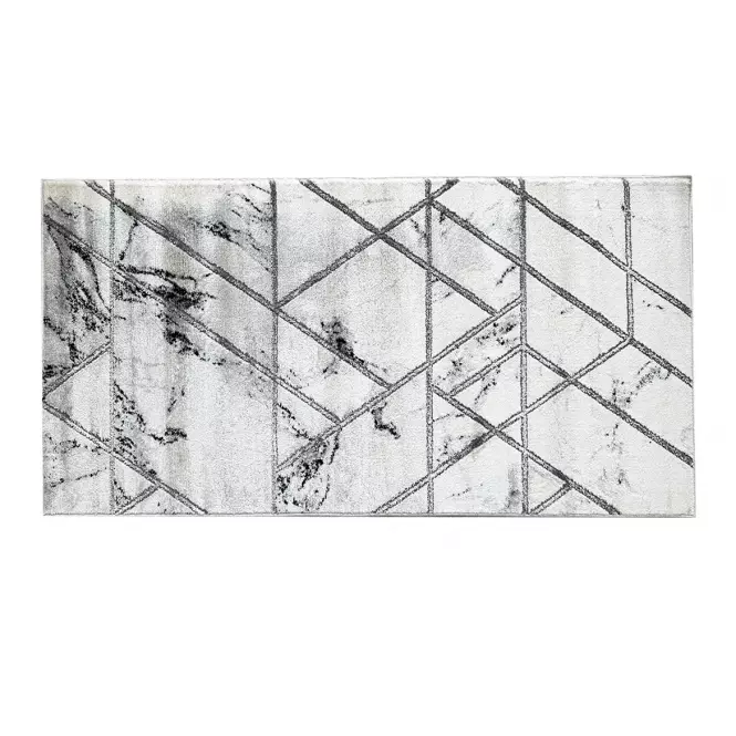 Koberec Frisee Diamond 1,6/2,3 A0085 biela strieborný