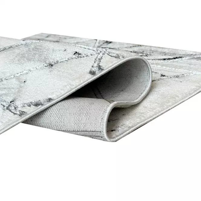Koberec Frisee Diamond 1,6/2,3 A0085 biela strieborný