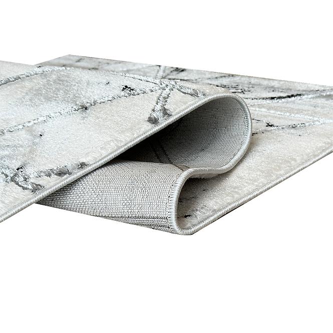 Koberec Frisee Diamond 1,6/2,3 A0085 biela strieborný