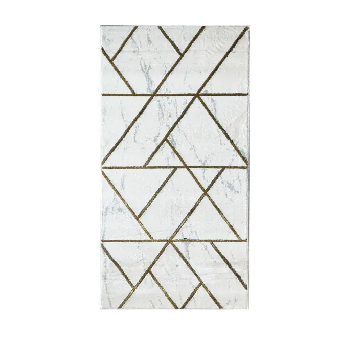 Koberec Frisee Diamond 2,0/2,9 A0052 biela/zlatá