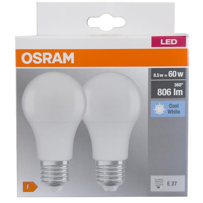 Žiarovka LED OSRAM A60 E27 8,5W 4000K 2PAK