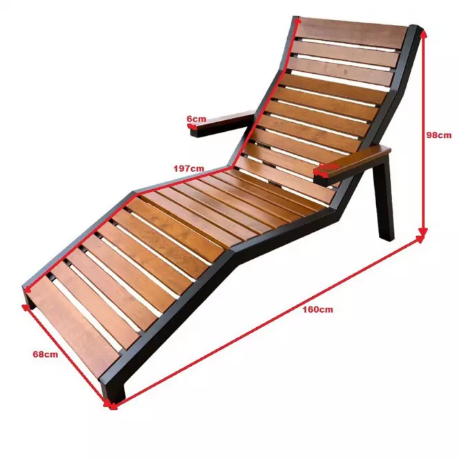 Záhradné ležadlo Loft palisander,2