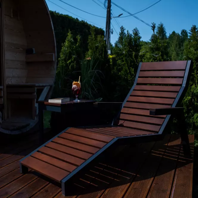 Záhradné ležadlo Loft palisander,8