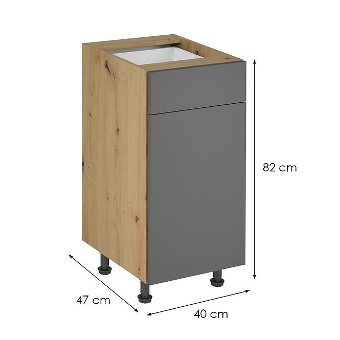 Skrinka do kuchyne Langen d40s1 push grey