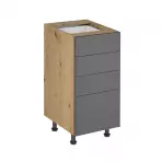 Skrinka do kuchyne Langen d40s4 push grey