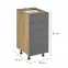 Skrinka do kuchyne Langen d40s4 push grey,2