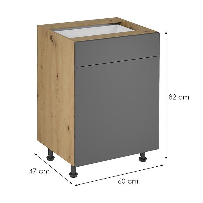 Skrinka do kuchyne Langen d60s1 push grey,2