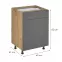Skrinka do kuchyne Langen d60s1 push grey,2