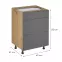 Skrinka do kuchyne Langen d60s3 push grey,2