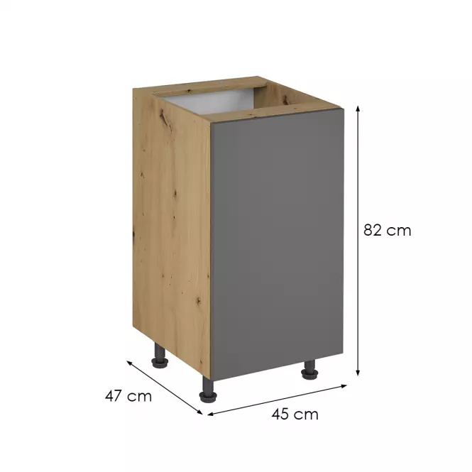 Skrinka do kuchyne Langen d45 grey