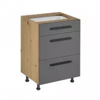 Skrinka do kuchyne Langen d60s3 úchyt grey Skrinka do kuchyne Langen d60s3 úchyt grey