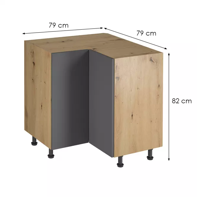 Skrinka do kuchyne Langen d90n grey,2