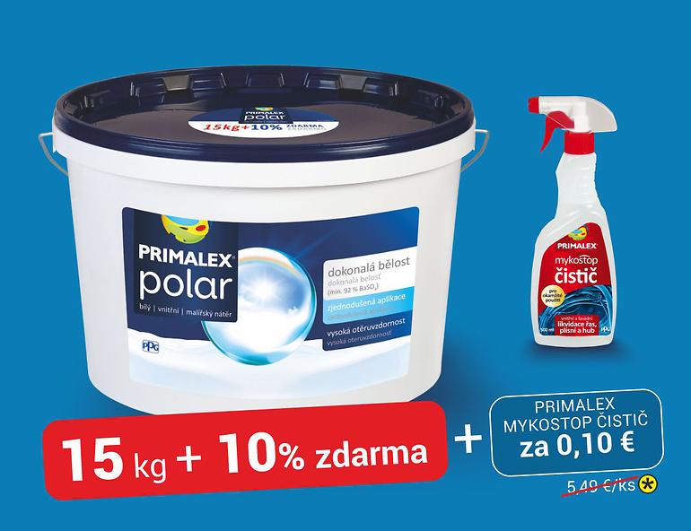 Primalex Vnútorný Maliarsky Náter Polar 15kg+10%