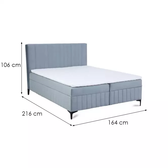 Kontinentálna posteľ Sergio 160x200 Bluvel 10 s topperom