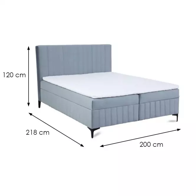 Kontinentálna posteľ Sergio 200x200 Bluvel 10 s topperom