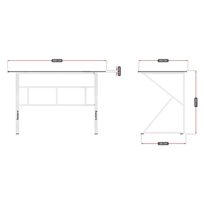 Písací stôl pre hráča HZ-Hero 1.6 white