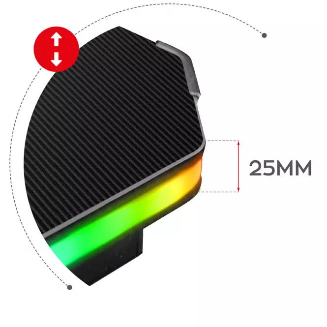 Písací stôl pre hráča HZ-Hero 2.5 RGB