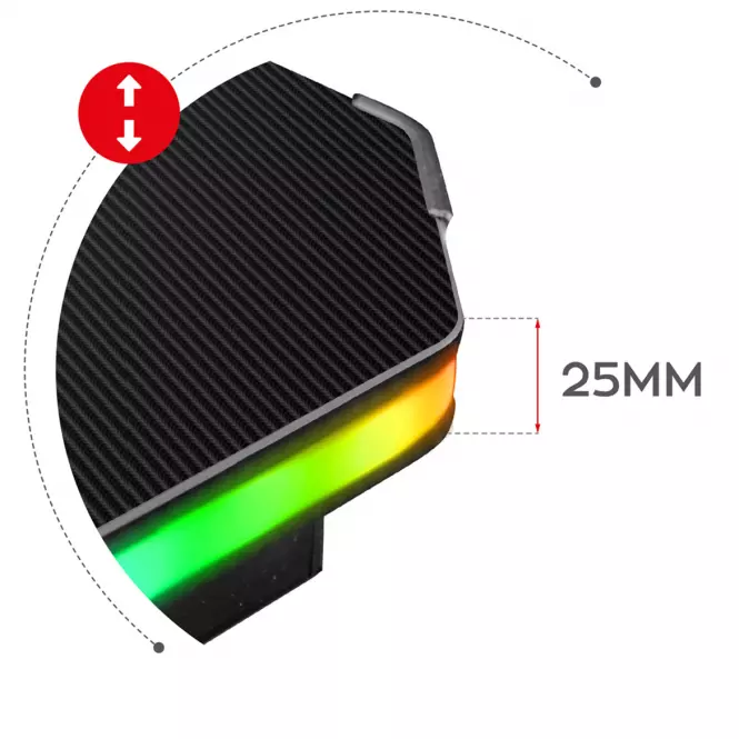 Písací stôl pre hráča HZ-Hero 5.0 RGB,15