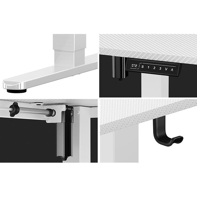 Písací stolík s elektrickým regulovaním výšky HZ-Hero 8.2 white,10