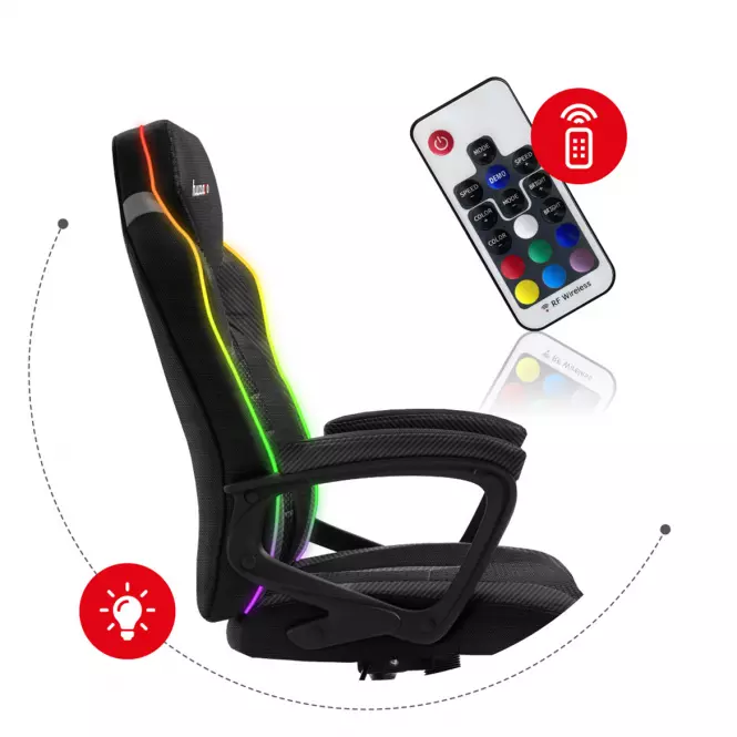Otočné kreslo pre hráča HZ-Force 2.5 RGB Mesh