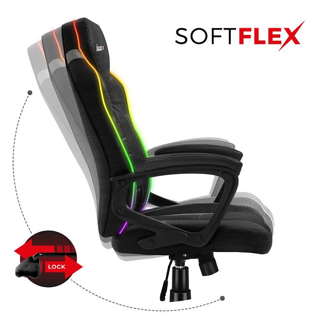 Otočné kreslo pre hráča HZ-Force 2.5 RGB Mesh