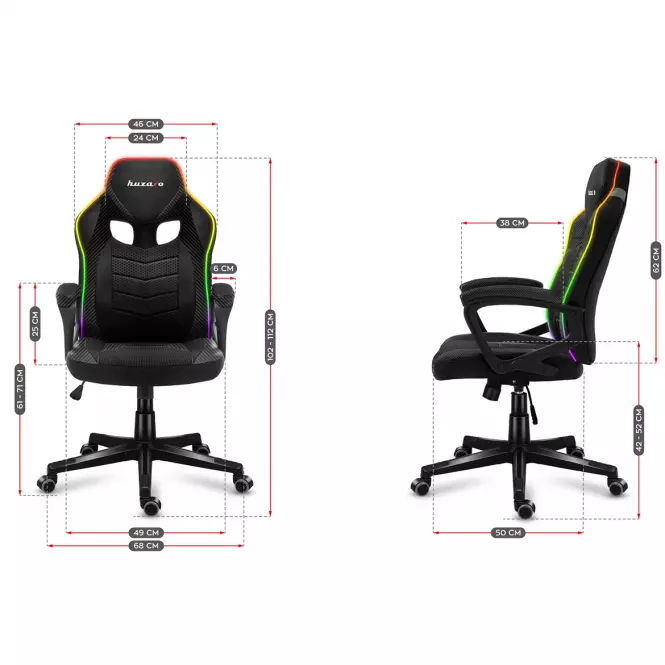 Otočné kreslo pre hráča HZ-Force 2.5 RGB Mesh