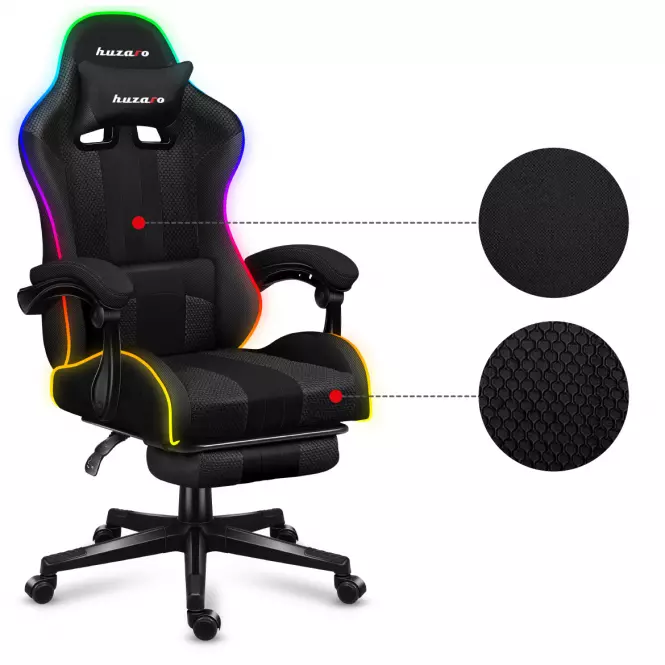 Otočné kreslo pre hráča HZ-Force 4.7 RGB Mesh