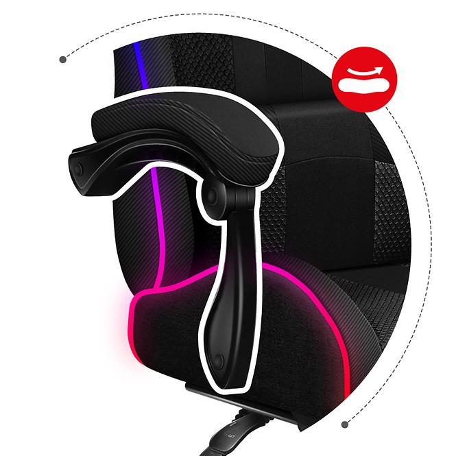 Otočné kreslo pre hráča HZ-Force 4.7 RGB Mesh