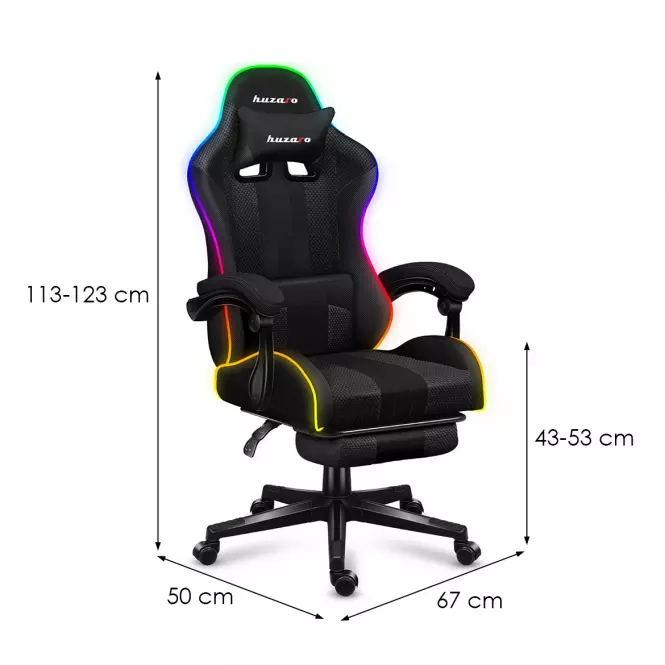 Otočné kreslo pre hráča HZ-Force 4.7 RGB Mesh