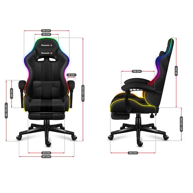 Otočné kreslo pre hráča HZ-Force 4.7 RGB Mesh