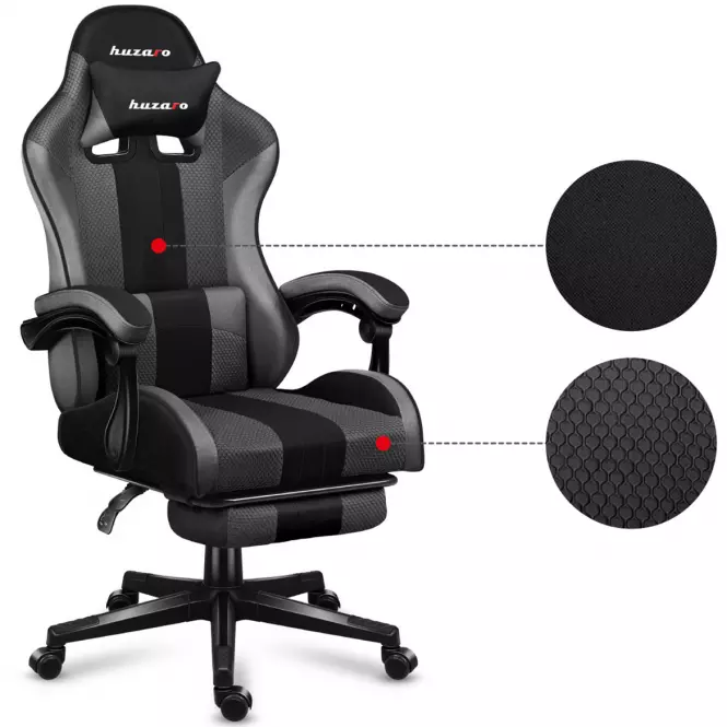 Otočné kreslo pre hráča HZ-Force 4.7 Grey Mesh