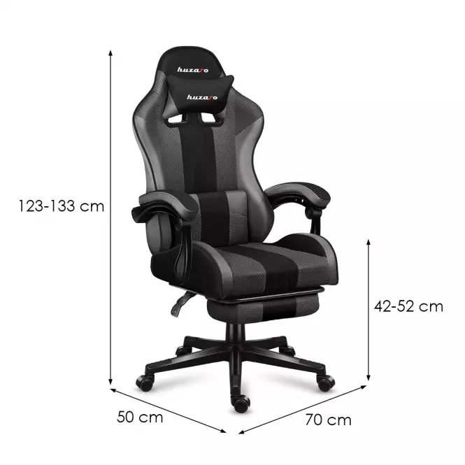 Otočné kreslo pre hráča HZ-Force 4.7 Grey Mesh