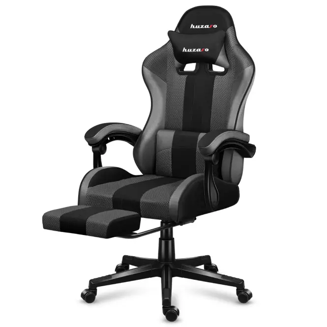 Otočné kreslo pre hráča HZ-Force 4.7 Grey Mesh,3