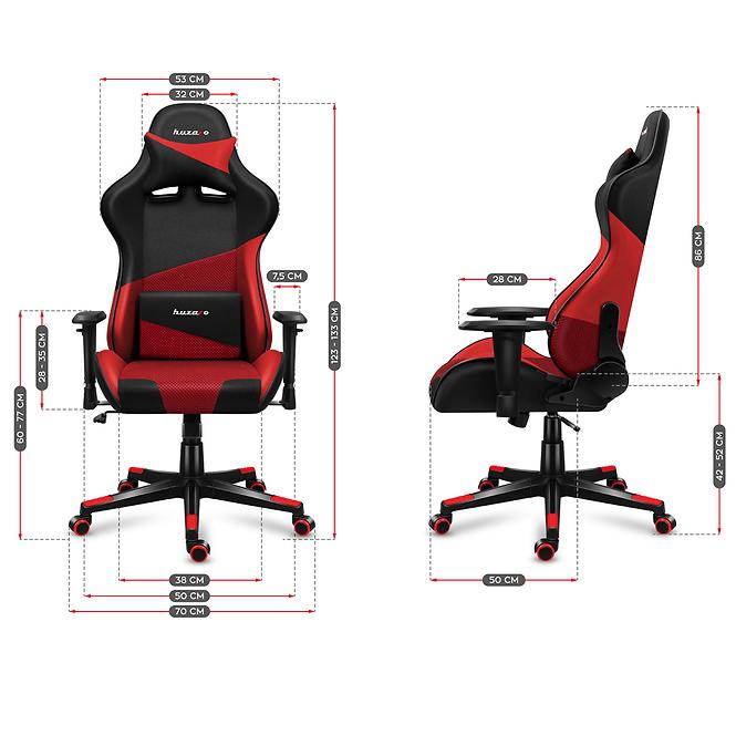 Otočné kreslo pre hráča Hz-Force 6.2 Red Mesh