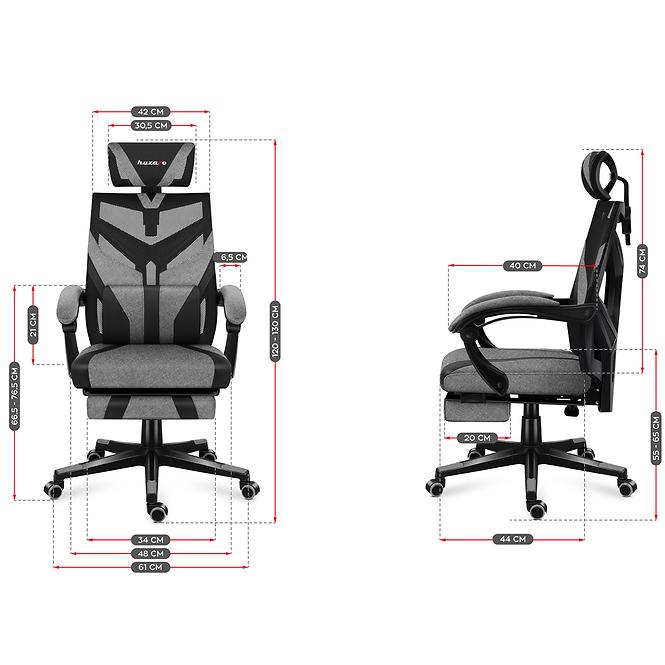 Otočné kreslo pre hráča HZ-Combat 5.0 Grey