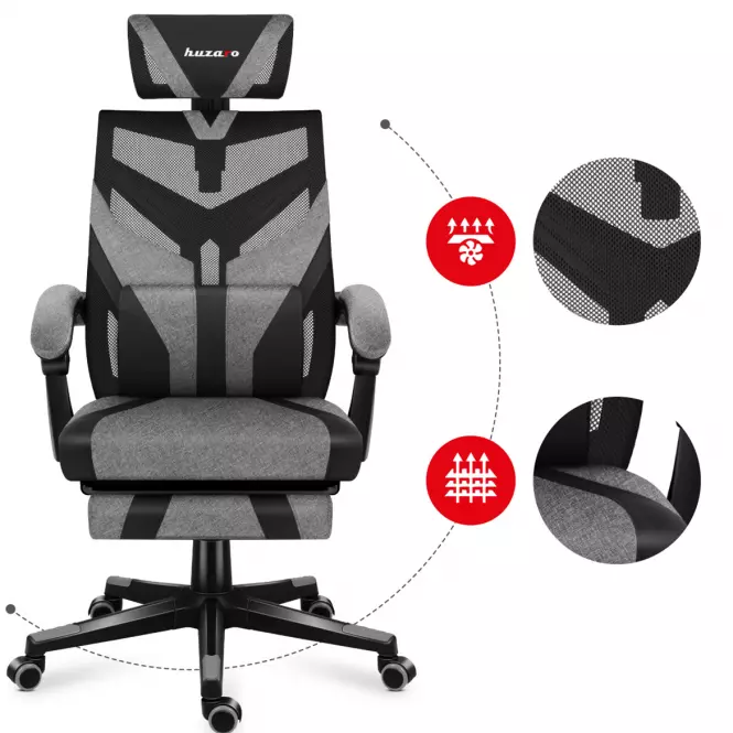 Otočné kreslo pre hráča HZ-Combat 5.0 Grey